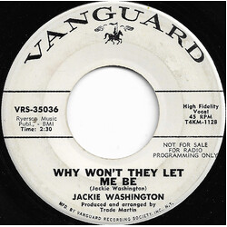 Jackie Washington Why Won't They Let Me Be / Meet Me In The Bottom USED VINYL 7INCH SINGLE 45 RPM PROMO