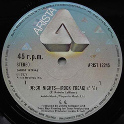GQ Disco Nights-(Rock Freak) USED VINYL 12INCH 45 RPM SINGLE