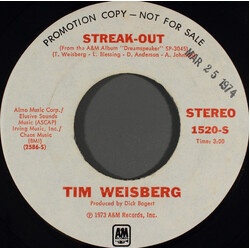 Tim Weisberg Streak-Out USED VINYL 7INCH 45 RPM PROMO STEREO MONO