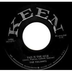 The Valiants This Is The Nite Vinyl 7" USED