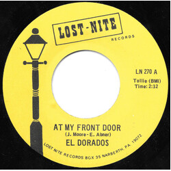 The El Dorados At My Front Door / What's Buggin' You Baby USED VINYL 7INCH SINGLE 45 RPM REISSUE