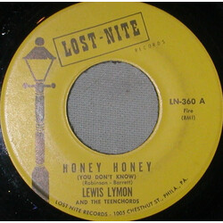 Lewis Lymon & The Teenchords Honey Honey (You Don't Know) USED VINYL 7INCH 45 RPM REISSUE