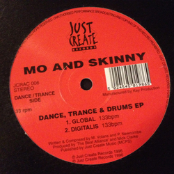 Mo & Skinny Dance, Trance & Drums EP Vinyl 12" USED