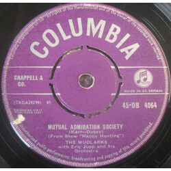 The Mudlarks Mutual Admiration Society USED VINYL 7INCH SINGLE