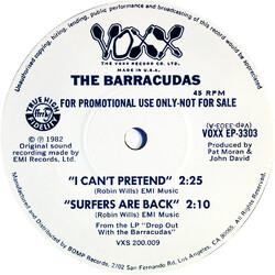 Barracudas I Can't Pretend USED VINYL 7INCH 45 RPM EP PROMO