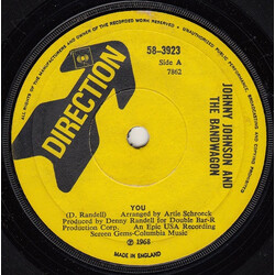 Johnny Johnson And The Bandwagon You USED VINYL 7INCH 45 RPM SINGLE