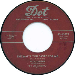Billy Vaughn And His Orchestra The Waltz You Saved For Me / Billy Vaughn's Boogie (Boing Boing) USED VINYL 7INCH 45 RPM SINGLE