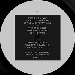Patrick Conway (6) Hypersocial / Safety Test USED VINYL 12INCH 45 RPM EP STEREO