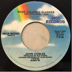 John Conlee Rose Colored Glasses / I'll Be Easy USED VINYL 7INCH 45 RPM SINGLE REISSUE