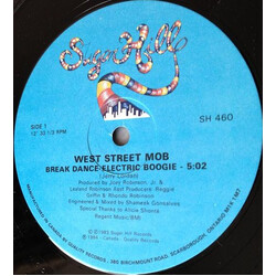 West Street Mob Break Dance-Electric Boogie USED VINYL 12INCH 33 S RPM