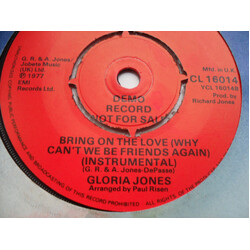 Gloria Jones Bring On The Love (Why Can't We Be Friends Again) USED VINYL 7INCH SINGLE PROMO