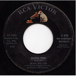 Jesse Belvin Guess Who / My Girl Is Just Enough Woman For Me USED VINYL 7INCH SINGLE