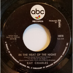Ray Charles In The Heat Of The Night USED VINYL 7INCH 45 RPM SINGLE STYRENE