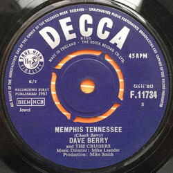 Dave Berry & The Cruisers Memphis Tennessee USED VINYL 7INCH 45 RPM SINGLE