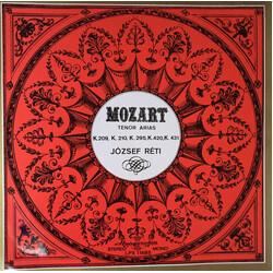 Wolfgang Amadeus Mozart / József Réti Tenor Arias K.209, K.210, K.295, K.420, K.431. Vinyl LP USED