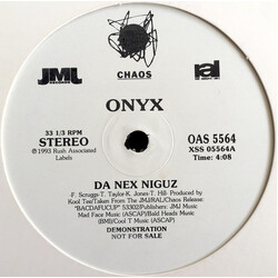Onyx Da Nex Niguz / Da Nex DingDong USED VINYL 12INCH 33 S RPM SINGLE PROMO STEREO