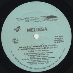 Melissa (25) Straight To The Heart USED VINYL 12INCH PROMO