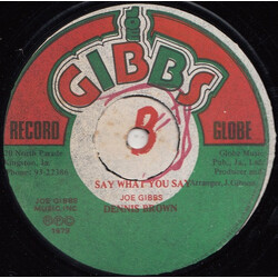 Dennis Brown / Joe Gibbs & The Professionals Say What You Say / The Girl Of Mine USED VINYL 12INCH 45 RPM