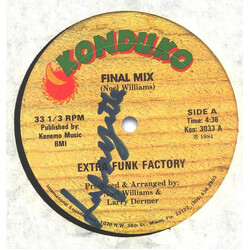 Noel Williams & The Extra Funk Factory Final Mix USED VINYL 12INCH 33 S RPM