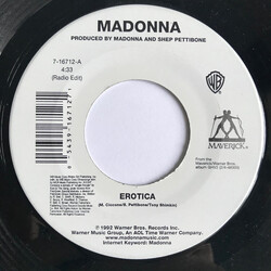 Madonna Erotica / Bedtime Story USED VINYL 7INCH SINGLE REISSUE