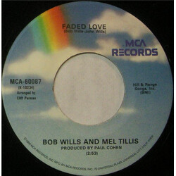 Bob Wills / Mel Tillis Faded Love / Deep In The Heart Of Texas USED VINYL 7INCH 45 RPM REISSUE