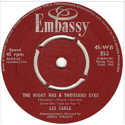 Les Carle The Night Has A Thousand Eyes / Like I've Never Been Gone USED VINYL 7INCH SINGLE