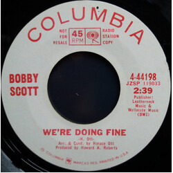 Bobby Scott We're Doing Fine / Another Strange Town USED VINYL 7INCH 45 RPM PROMO