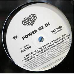 Power Of Three Best Of All The Worst USED VINYL 12INCH 33 S RPM SINGLE PROMO