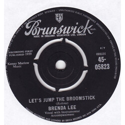 Brenda Lee Let's Jump The Broomstick / Rock-A-Bye Baby Blues USED VINYL 7INCH 45 RPM SINGLE