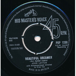 John Leyton Beautiful Dreamer VINYL 7" USED