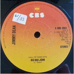 Jimmy Dean Big Bad John Vinyl 7" USED