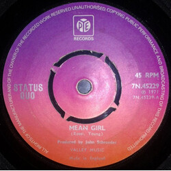 Status Quo Mean Girl USED VINYL 7INCH SINGLE 45 RPM REPRESS