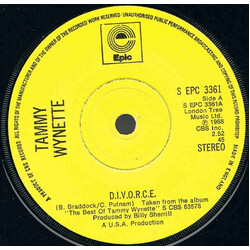Tammy Wynette D.I.V.O.R.C.E. VINYL 7" USED