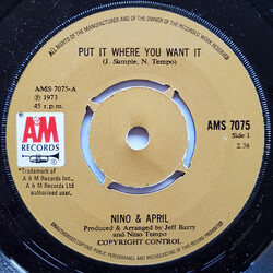 Nino Tempo & April Stevens Put It Where You Want It USED VINYL 7INCH 45 RPM SINGLE