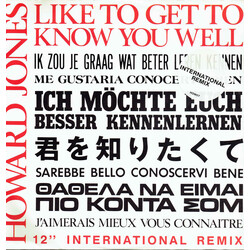 Howard Jones Like To Get To Know You Well USED VINYL 12INCH 45 RPM SINGLE STEREO