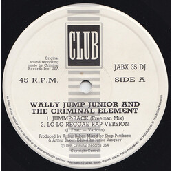Wally Jump Jr & The Criminal Element Jummp-Back USED VINYL 12INCH 45 RPM PROMO