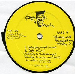 Schoolly D Saturday Night VINYL 12" USED