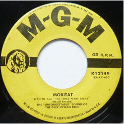 The Dick Hyman Trio Moritat - A Theme From "The Three Penny Opera" USED VINYL 7INCH 45 RPM SINGLE