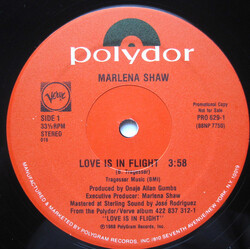 Marlena Shaw Love Is In Flight USED VINYL 12INCH 33 S RPM SINGLE PROMO STEREO