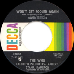 The Who Won't Get Fooled Again VINYL 7" USED