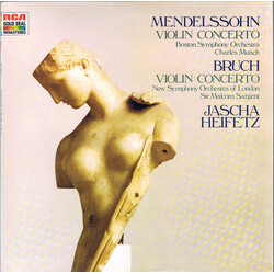 Jascha Heifetz / Charles Munch / Sir Malcolm Sargent Mendelssohn Violin Concerto Op. 64 - Bruch Violin Concerto Op. 26 Vinyl LP USED