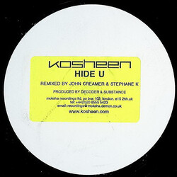 Kosheen Hide U (Remixed by John Creamer & Stephane K) USED VINYL 12INCH SINGLE SIDED WHITE LABEL PROMO