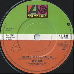 Foreigner Waiting For A Girl Like You USED VINYL 7INCH 45 RPM SINGLE