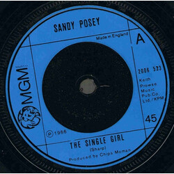 Sandy Posey Single Girl USED VINYL 7INCH 45 RPM SINGLE REISSUE