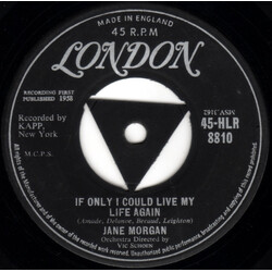 Jane Morgan If Only I Could Live My Life Again USED VINYL 7INCH 45 RPM SINGLE