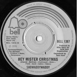Showaddywaddy Hey Mister Christmas USED VINYL 7INCH 45 RPM SINGLE