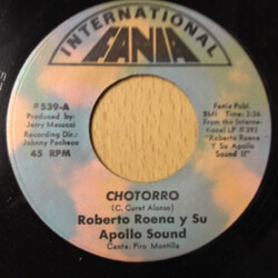 Roberto Roena Y Su Apollo Sound Chotorro / El Barrio Sin Guapo USED VINYL 7INCH 45 RPM