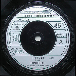 The Lambrettas D-a-a-ance USED VINYL 7INCH SINGLE 45 RPM