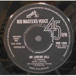 John Leyton On Lovers Hill USED VINYL 7INCH 45 RPM SINGLE