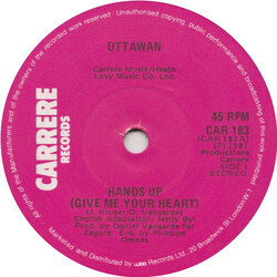 Ottawan Hands Up (Give Me Your Heart) USED VINYL 7INCH 45 RPM SINGLE